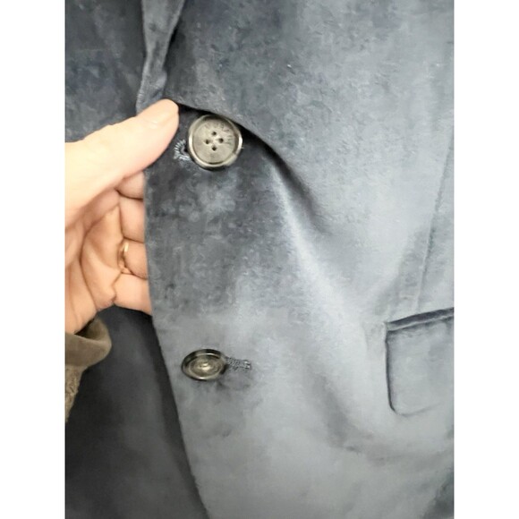 Murano Velvet Blazer Sport Coat 2 Button Jacket Size Large Blue Formal Wedding - Picture 7 of 10